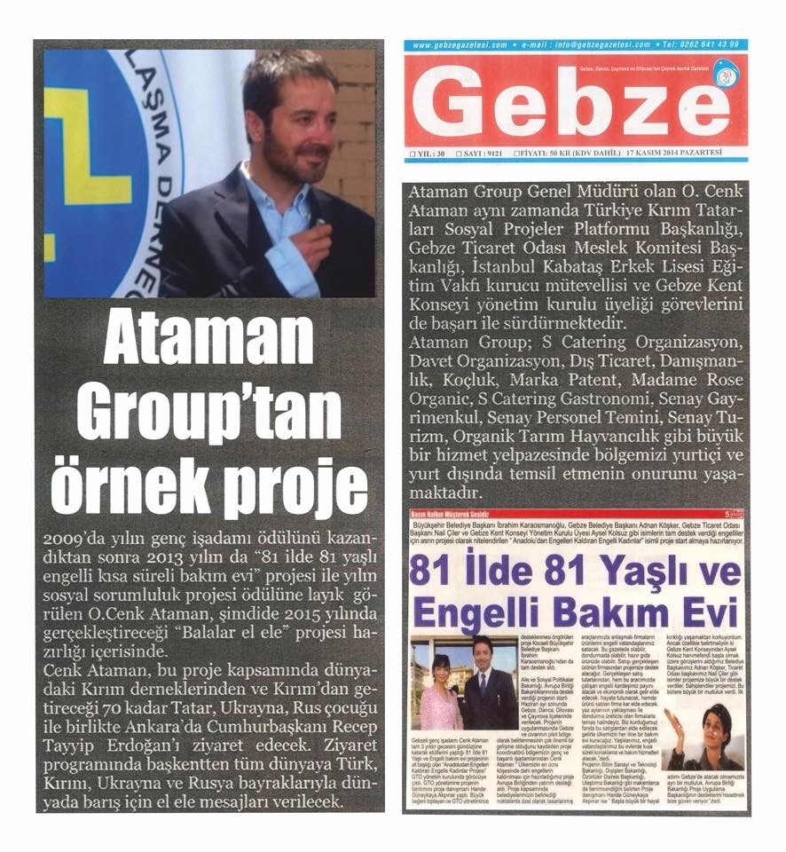Oral Cenk Ataman - Ataman Group - �rnek Proje - Gebze Gazetesi